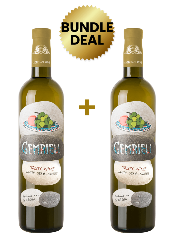 2 Btls Gemrieli White Semi Sweet 50Cl Promo