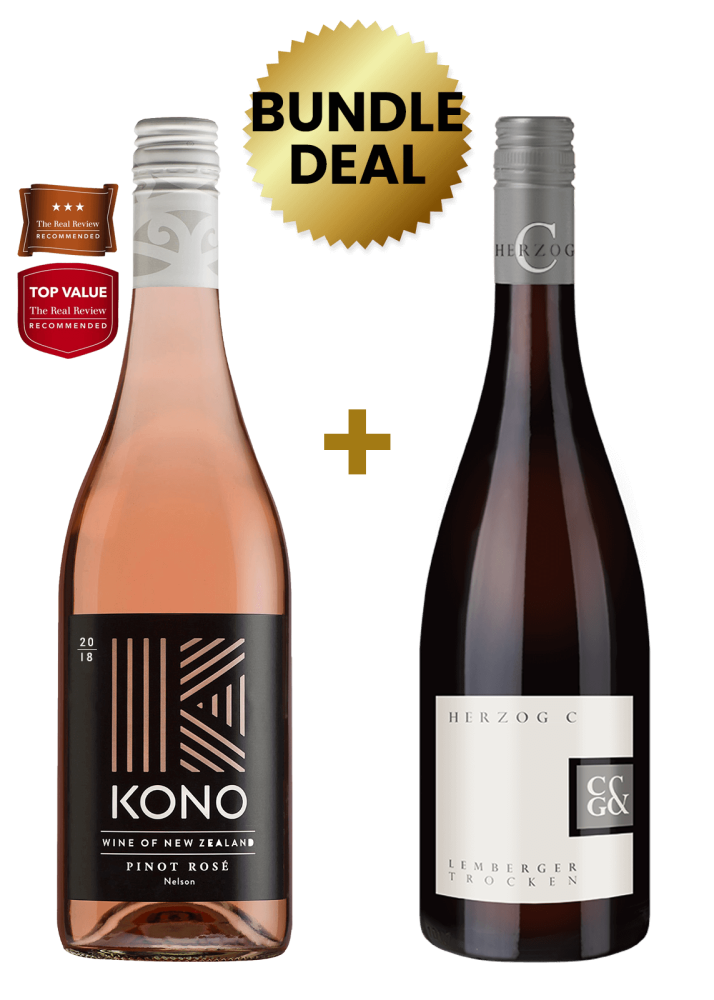 1 Btl Kono Nelson Pinot Rose 75Cl + 1 Btl C&G Herzog C Lemberger Trocken 75cl