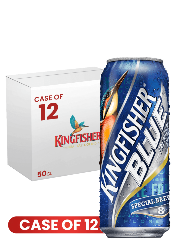 Kingfisher Blue Premium Beer Can 50 CL X 12 Case