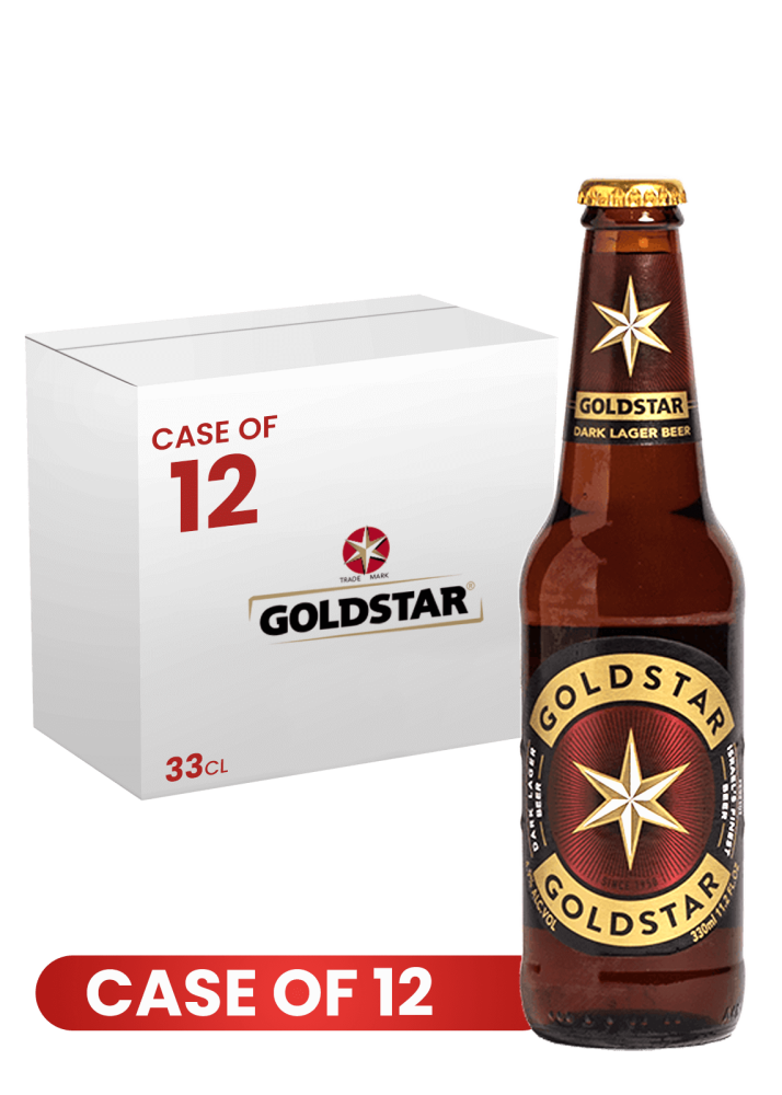 Goldstar Dark Lager Beer Bottle 33Cl X 12 Case