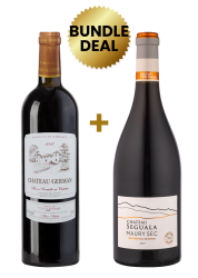 1 Btl Chateau German Castillon Cotes De Bordeaux 75Cl + 1 Btl Chateau Seguala Maury Sec 75Cl