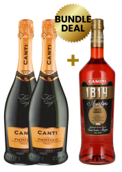 Buy 2 Bottles Canti Prosecco Doc Extra Dry Millesimato 75Cl, Get 1 Bottle Casoni 1814 L'Aperitivo 1L Free