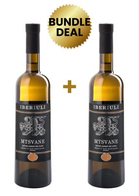 2 Btls Iberiuli Mtsvane Qvevri Amber Dry White 75 Cl Promo