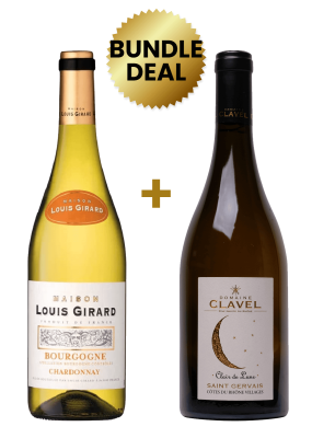 1 Btl Maison Louis Girard Bourgogne Chardonnay 75Cl + 1 Btl Domaine Clavel Clair De Lune Saint Gervais Cotes Du Rhone Villages White 75Cl