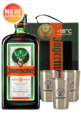 Jagermeister 1L + 3 Shot Glasses