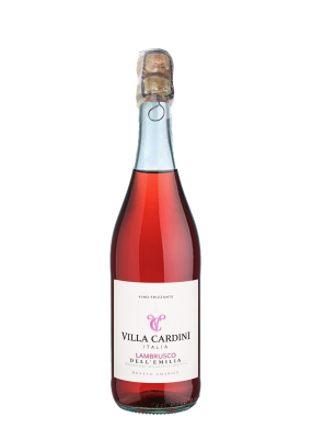 Villa Cardini Lambrusco Dell'emilia Vino Frizzante Amabile Rosato 75Cl